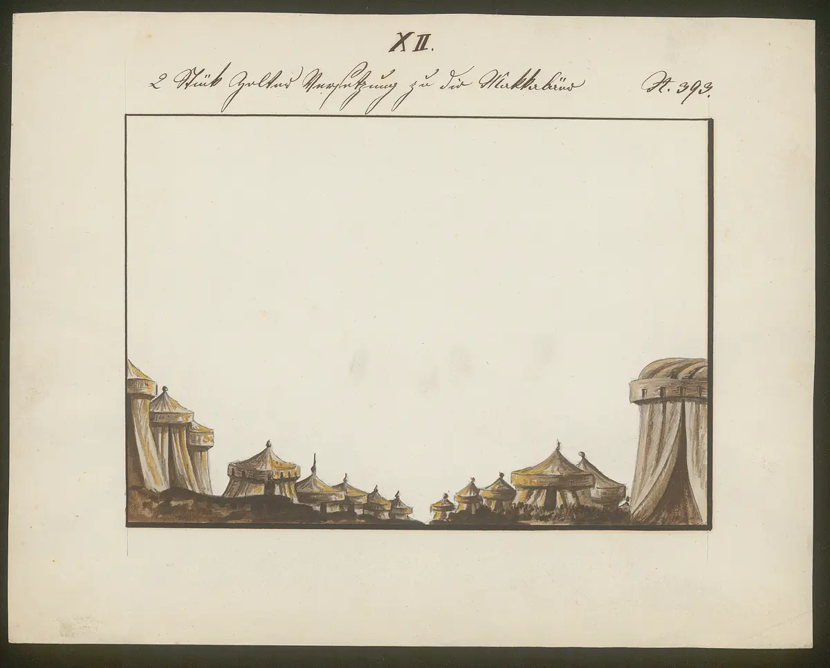 Die Makkabäer, Titel der Serie: Dekorationsfundus der Hoftheater (Altbestand aus der ersten Hälfte des 19. Jh.)