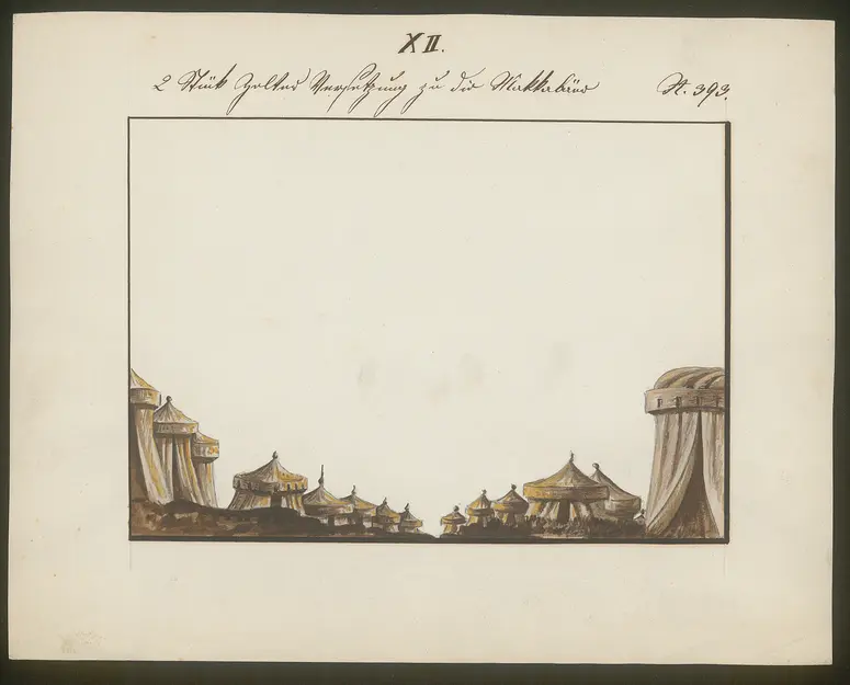 Die Makkabäer, Titel der Serie: Dekorationsfundus der Hoftheater (Altbestand aus der ersten Hälfte des 19. Jh.)