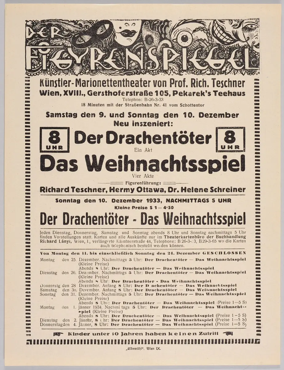 Der Figurenspiegel, Verweis auf Stücktitel: Der Drachentöter, Verweis auf Stücktitel: Das Weihnachtsspiel