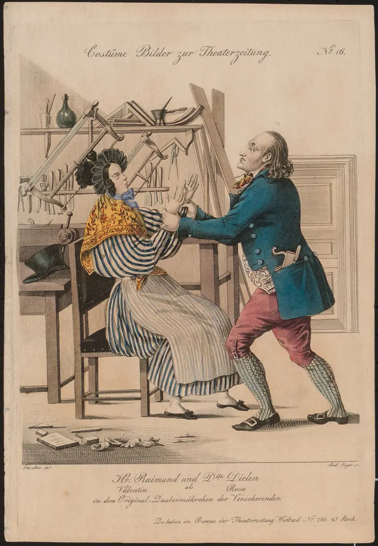 Der Verschwender, Titel der Serie: Costume-Bild, Name der Zeitschrift: Wiener Theaterzeitung
