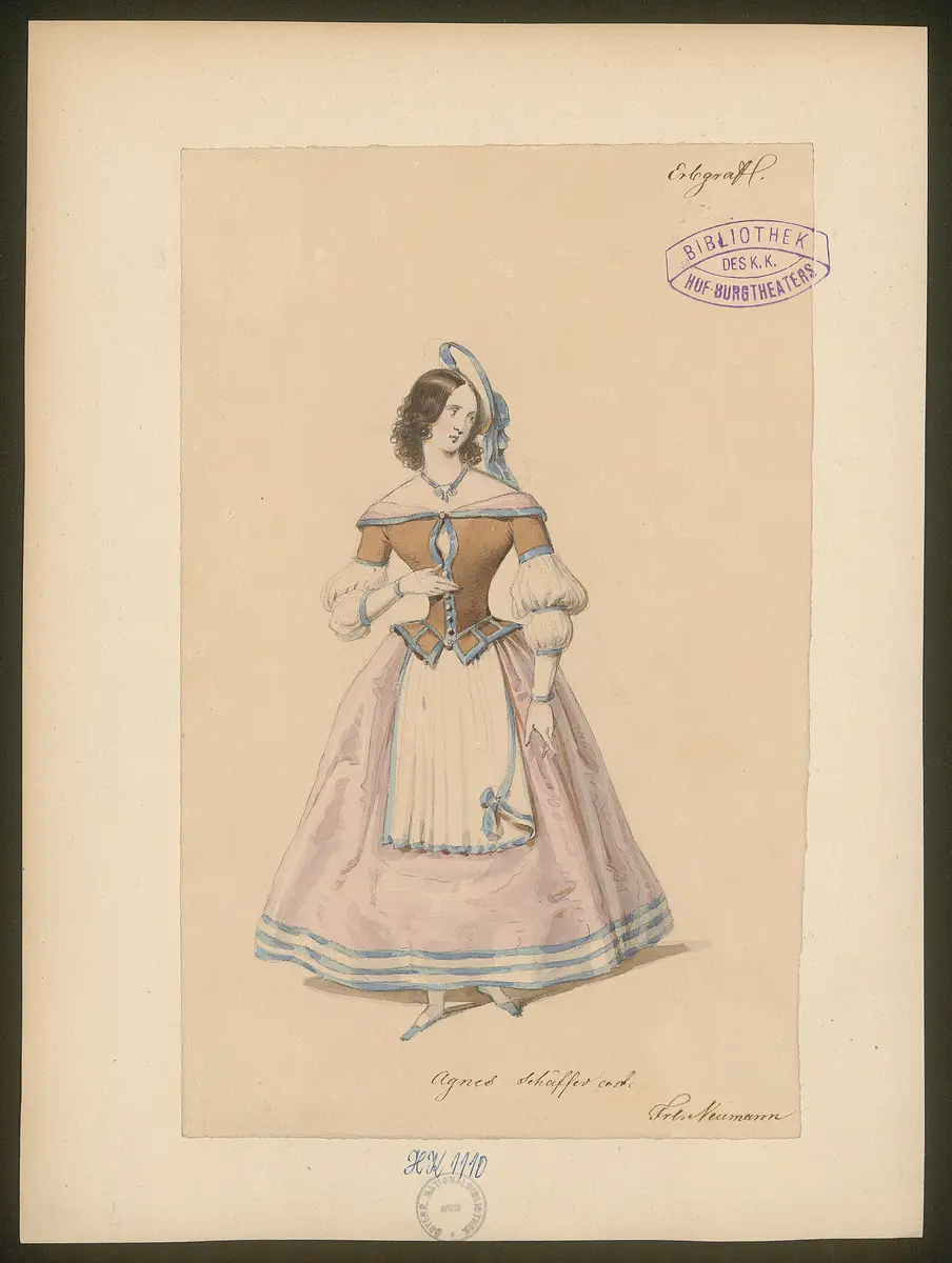 Der Erbgraf, Titel der Serie: Figurinen des k.k. Hof-Burgtheaters