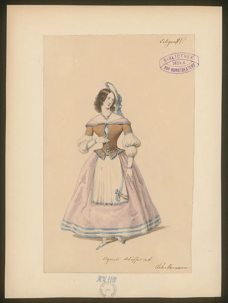 Der Erbgraf, Titel der Serie: Figurinen des k.k. Hof-Burgtheaters