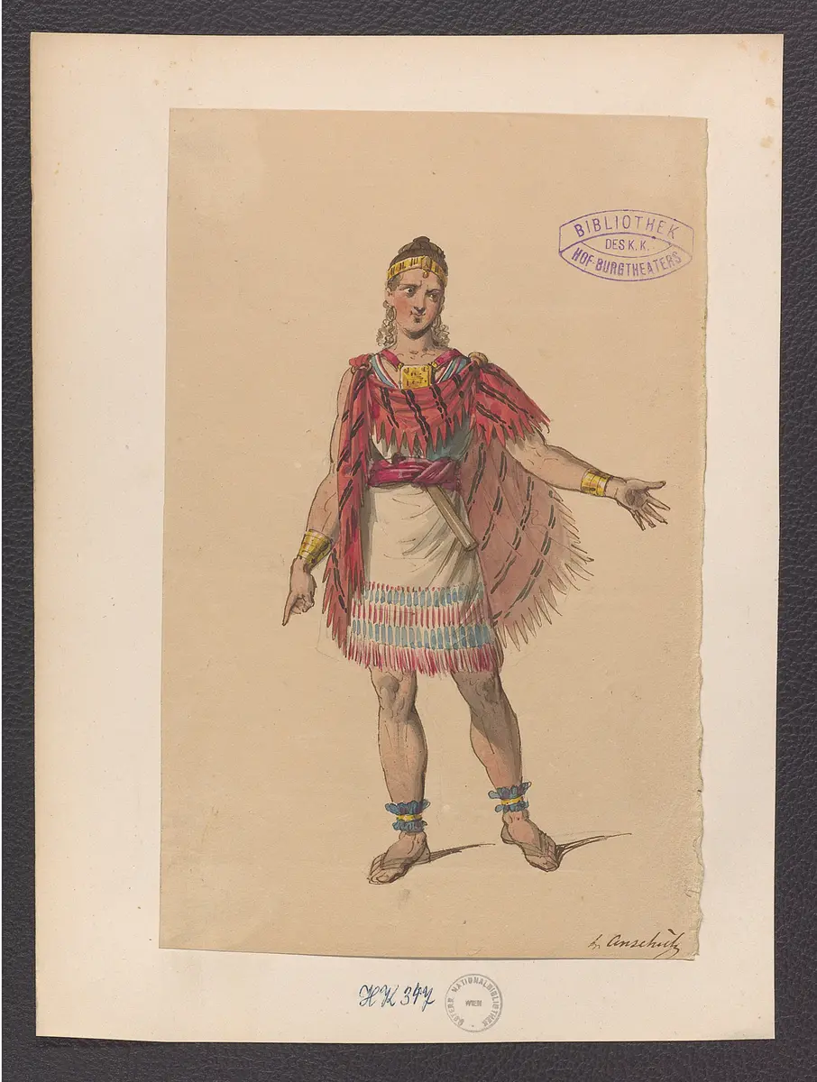 Die Blutrache, Titel der Serie: Figurinen des k.k. Hof-Burgtheaters