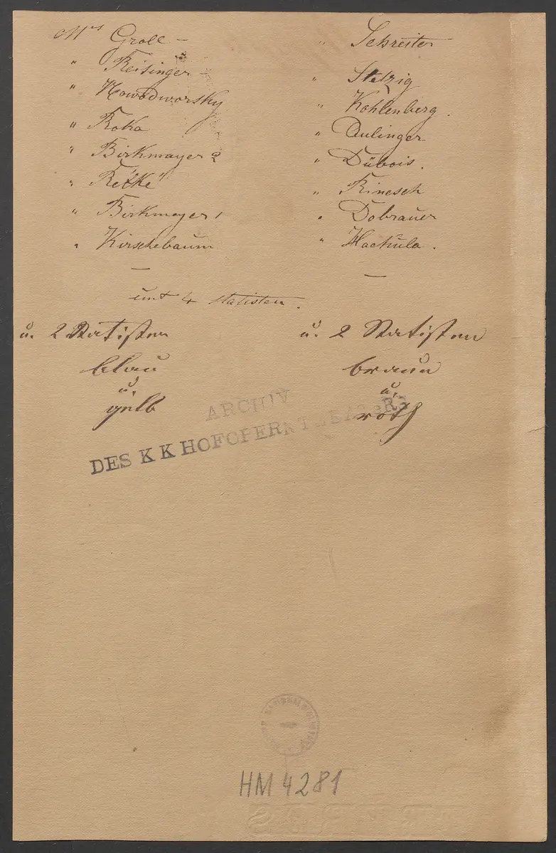 Die Nymphe, Titel der Serie: Figurinen des k.k. Hofoperntheaters