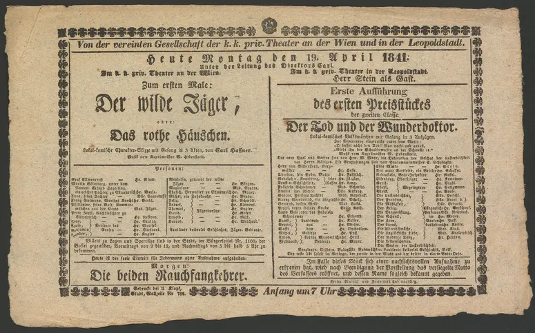 Der wilde Jäger, oder Das rothe Häuschen, Der wilde Jäger, oder Das rote Häuschen, Der Tod und der Wunderdoktor