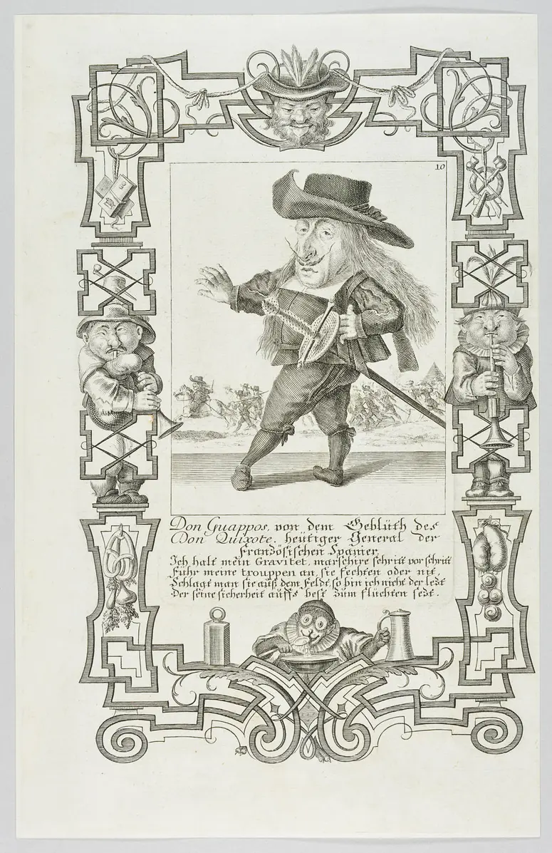 Il Callotto resuscitato oder Neü eingerichtes Zwerchen Cabinett, Don Guappos, von dem Geblüth des Don Quixote...