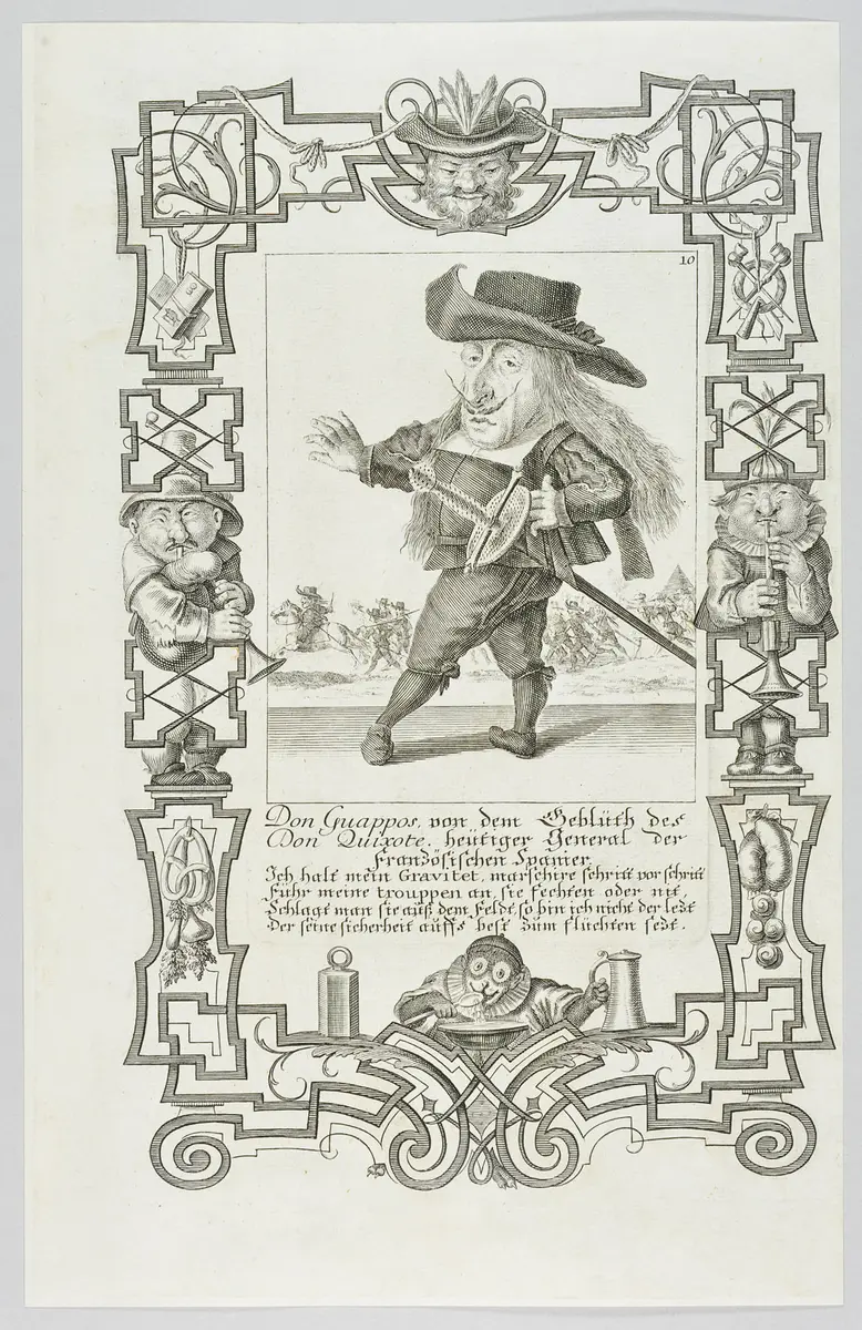 Il Callotto resuscitato oder Neü eingerichtes Zwerchen Cabinett, Don Guappos, von dem Geblüth des Don Quixote...