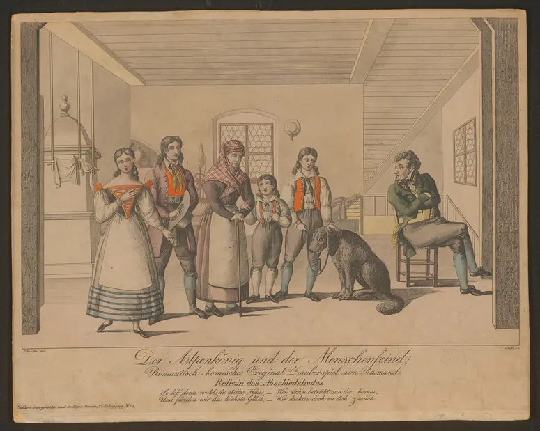 Der Alpenkönig und der Menschenfeind, Titel der Serie: Theatralische Bilder-Gallerie, Name der Zeitschrift: Wiener Theaterzeitung