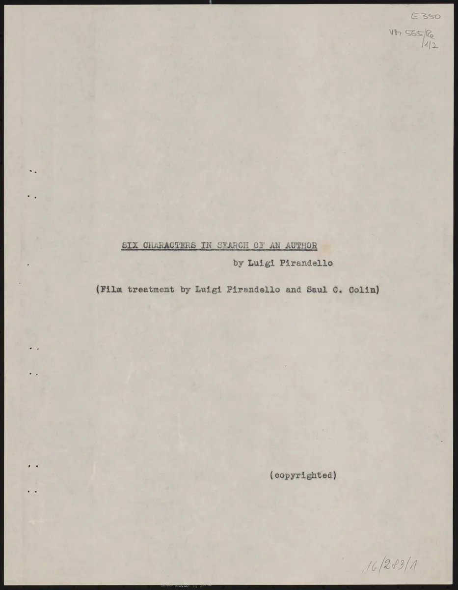Sechs Personen suchen einen Autor