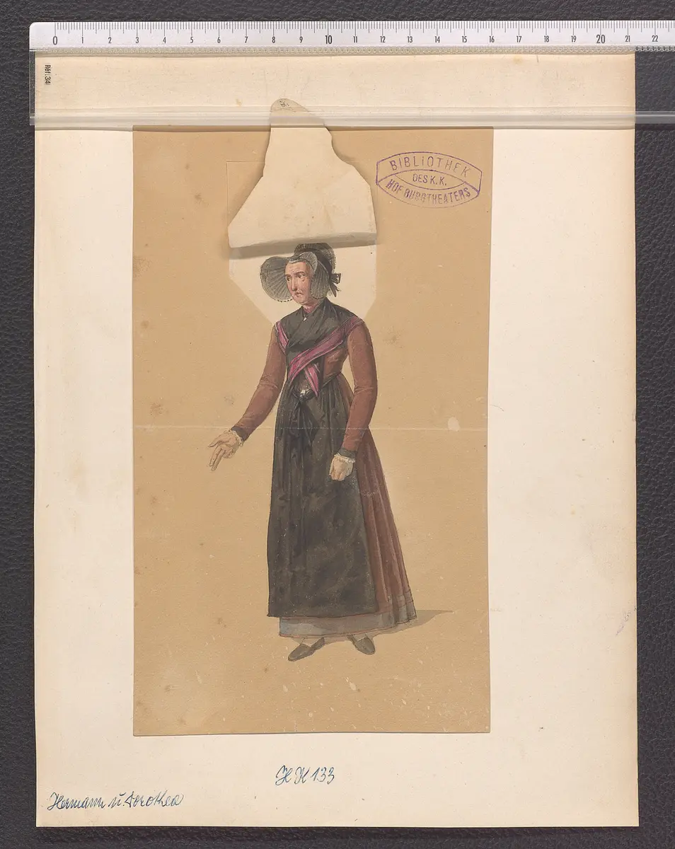 Hermann und Dorothea, Titel der Serie: Figurinen des k.k. Hof-Burgtheaters