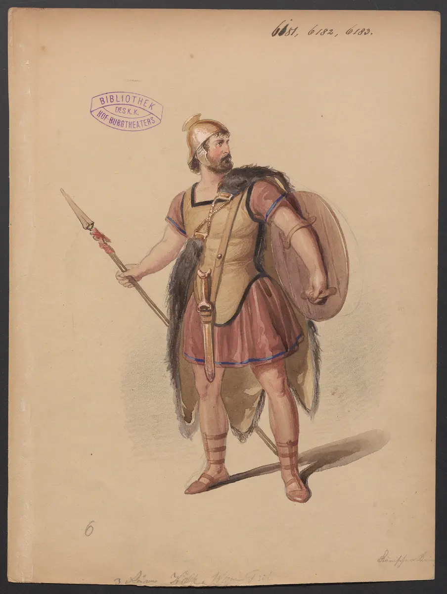 Die Sabinerinnen, Titel der Serie: Figurinen des k.k. Hof-Burgtheaters