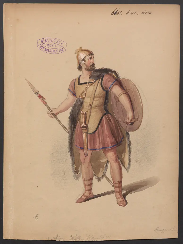 Die Sabinerinnen, Titel der Serie: Figurinen des k.k. Hof-Burgtheaters