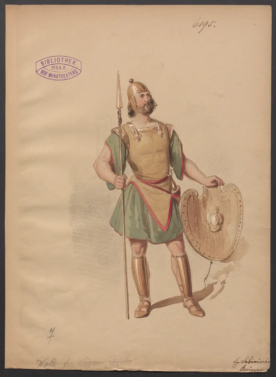 Die Sabinerinnen, Titel der Serie: Figurinen des k.k. Hof-Burgtheaters