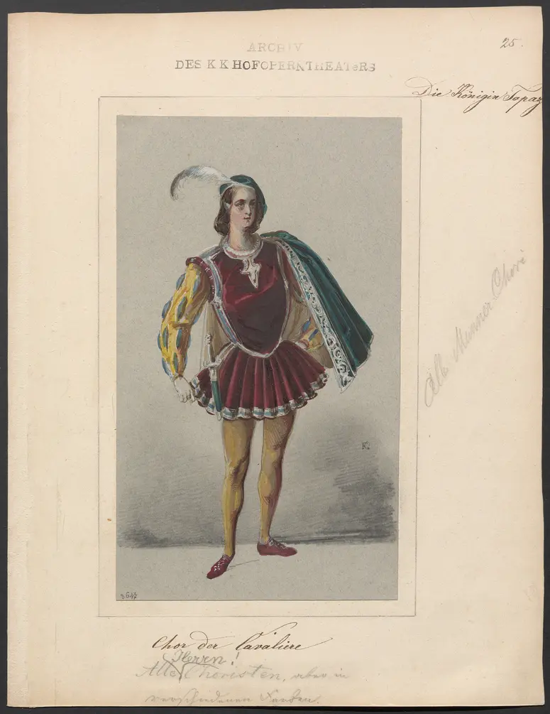 Königin Topas, Originaltitel: La reine Topaze, Titel der Serie: Figurinen des k.k. Hofoperntheaters