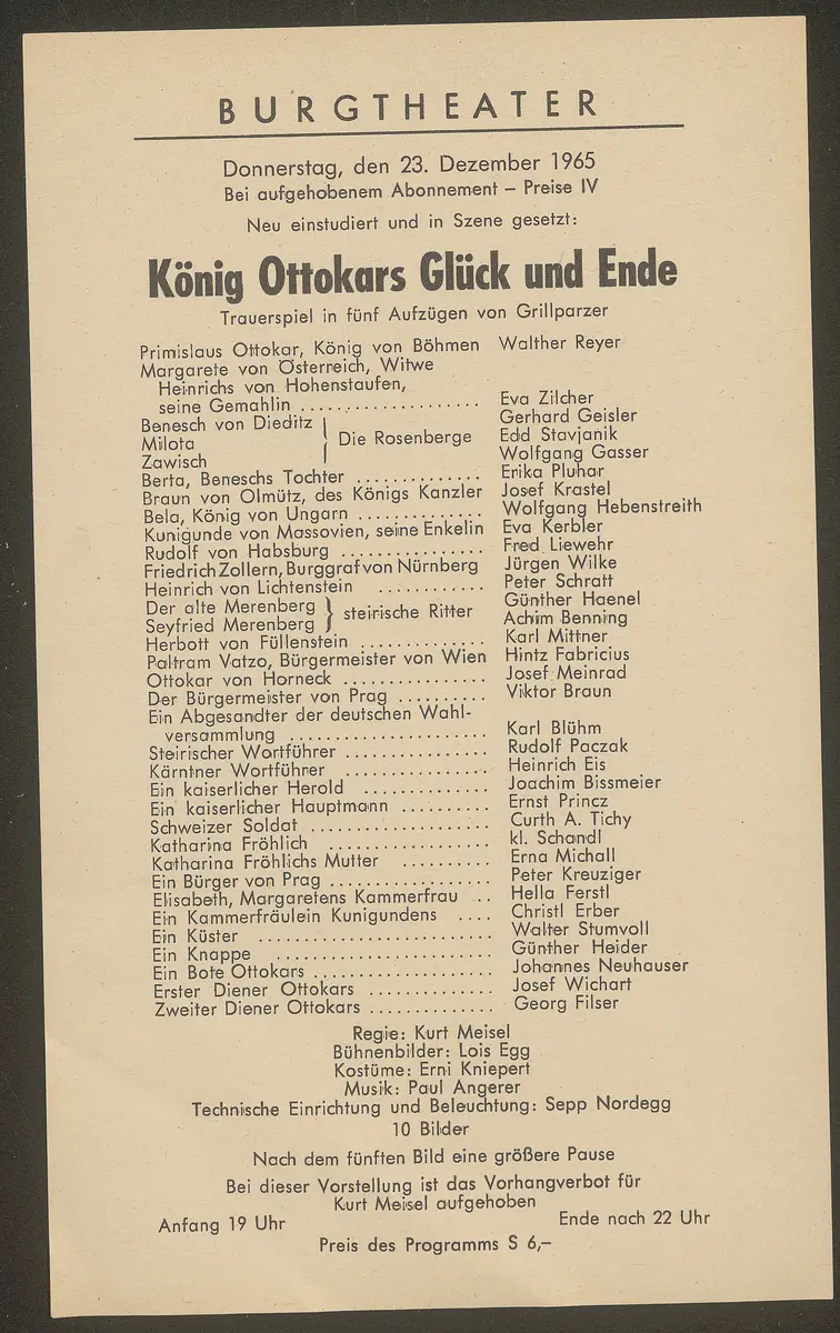 König Ottokars Glück und Ende