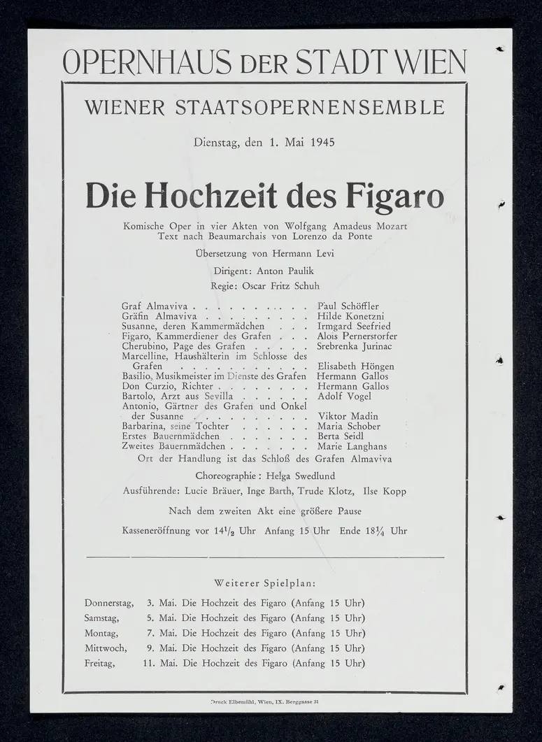 Die Hochzeit des Figaro