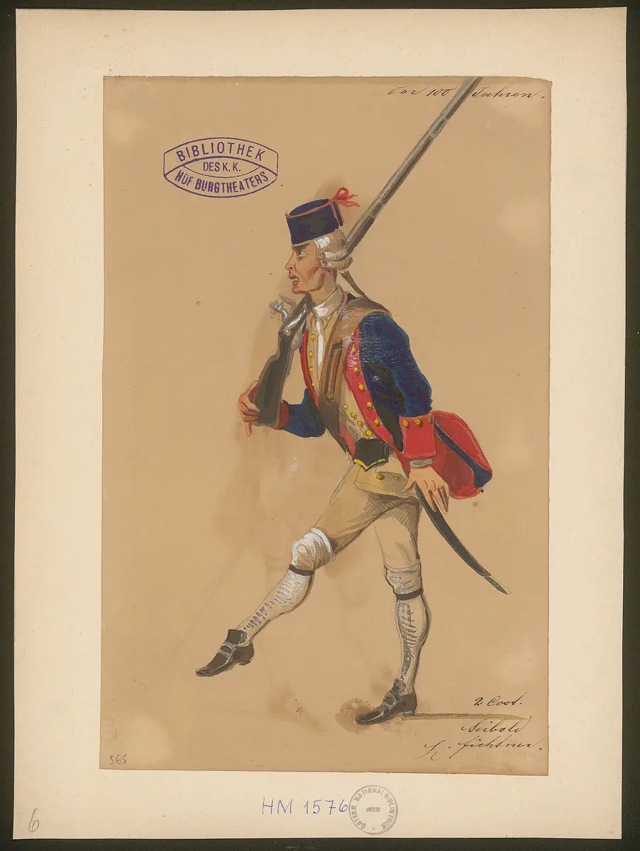 Vor hundert Jahren, Titel der Serie: Figurinen des k.k. Hof-Burgtheaters