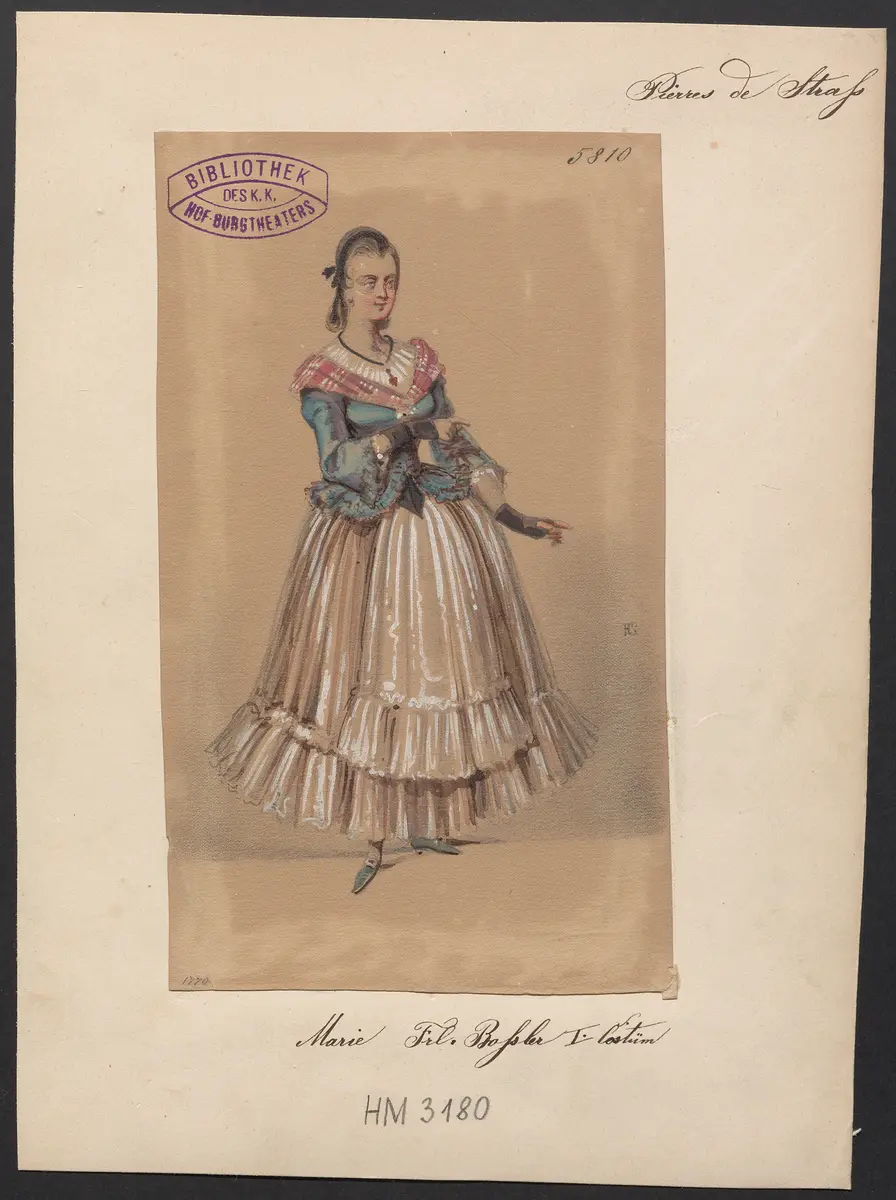 Pierres de Straß, Titel der Serie: Figurinen des k.k. Hof-Burgtheaters