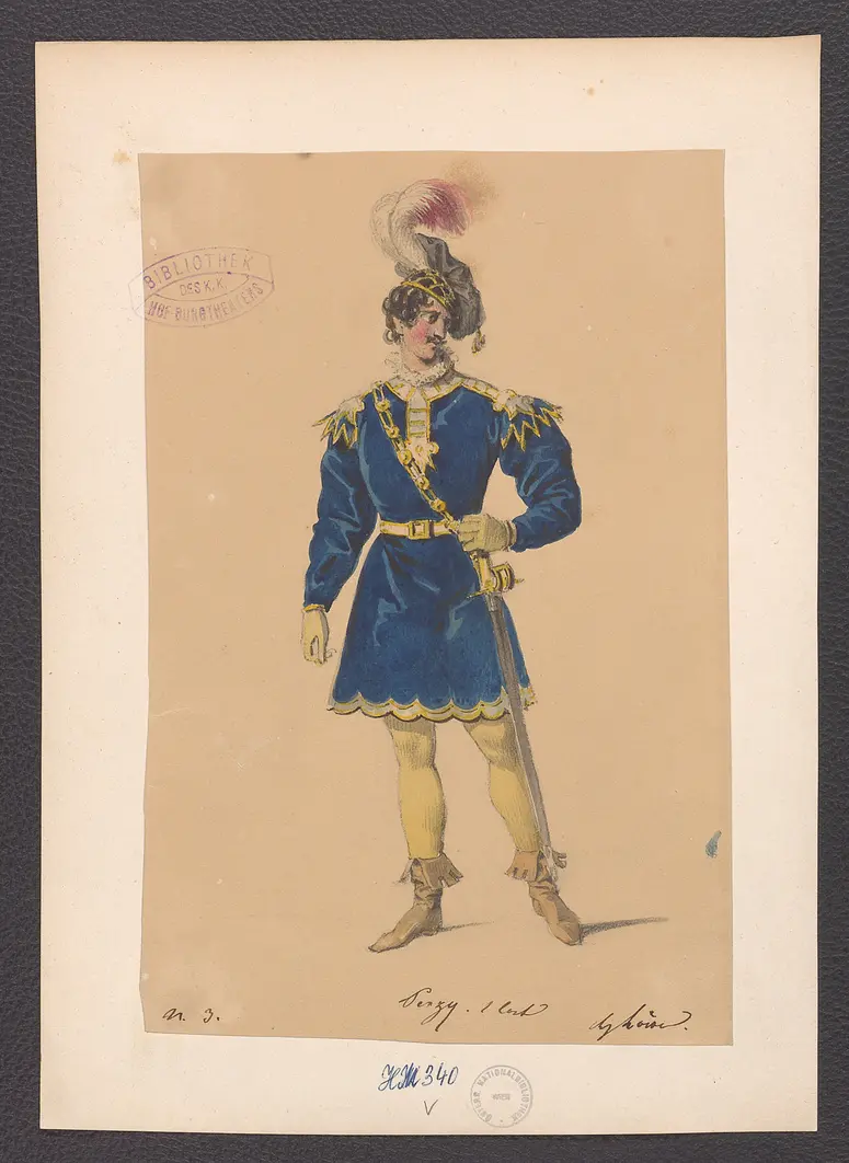 König Heinrich der Vierte. Erster Teil, Alternativtitel: König Heinrich IV. I. Teil, Originaltitel: King Henry IV, Part 1, Titel der Serie: Figurinen des k.k. Hof-Burgtheaters