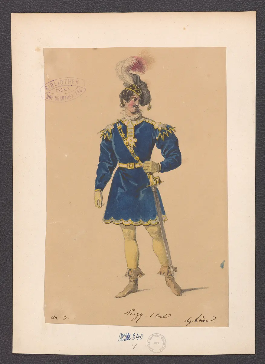 König Heinrich der Vierte. Erster Teil, Alternativtitel: König Heinrich IV. I. Teil, Originaltitel: King Henry IV, Part 1, Titel der Serie: Figurinen des k.k. Hof-Burgtheaters