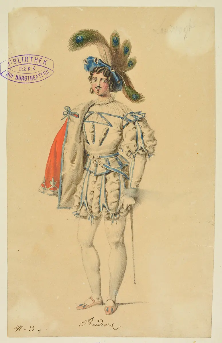 Wilhelm Tell, Titel der Serie: Figurinen des k.k. Hof-Burgtheaters