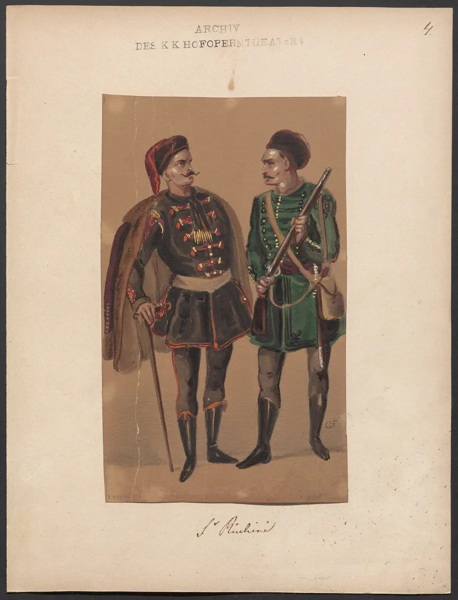 Juliska, Titel der Serie: Figurinen des k.k. Hofoperntheaters