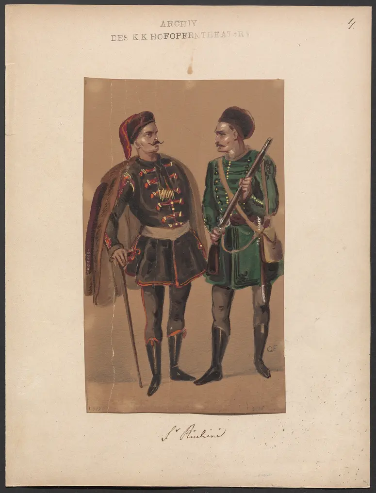Juliska, Titel der Serie: Figurinen des k.k. Hofoperntheaters