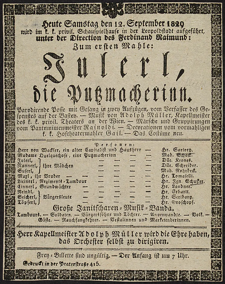 Julerl, die Putzmacherinn