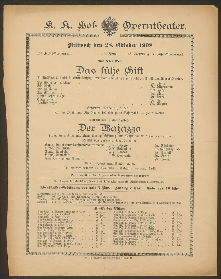 Das süße Gift, Der Bajazzo