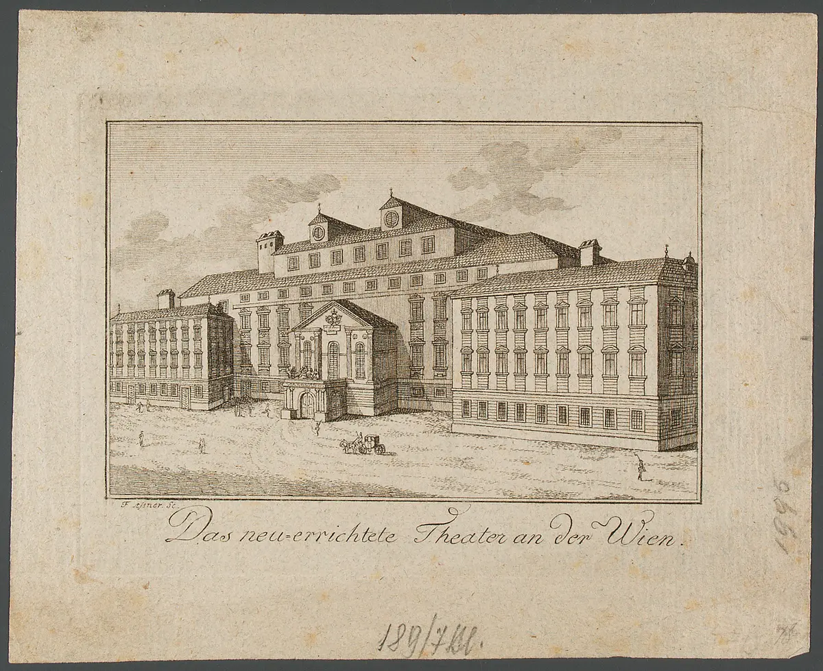 Wien, Theater an der Wien, Titel in Vorlageform: Das neu-errichtete Theater an der Wien