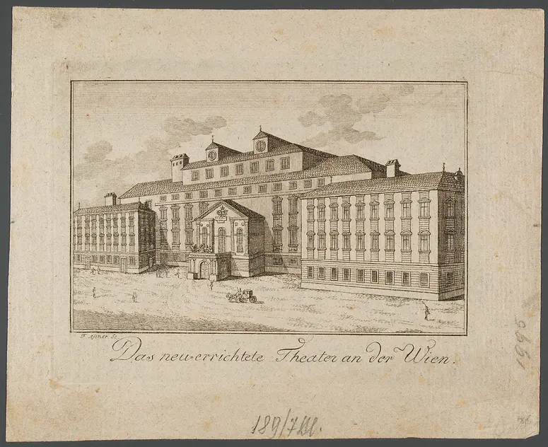 Wien, Theater an der Wien, Titel in Vorlageform: Das neu-errichtete Theater an der Wien