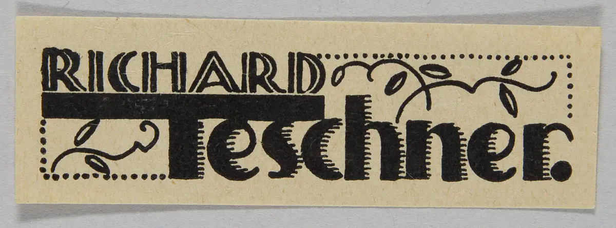 Exlibris Richard Teschner, Titel in Vorlageform: Richard Teschner