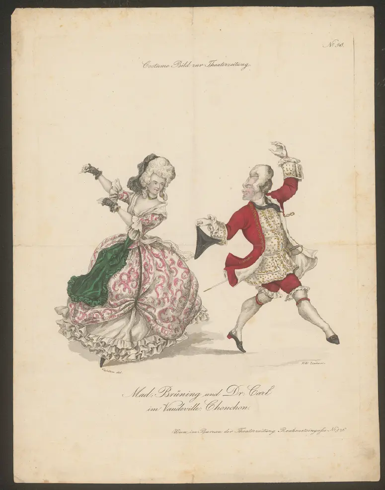 Chonchon, die Savoyardin, oder Die neue Fanchon, Titel der Serie: Costume-Bild, Name der Zeitschrift: Wiener Theaterzeitung