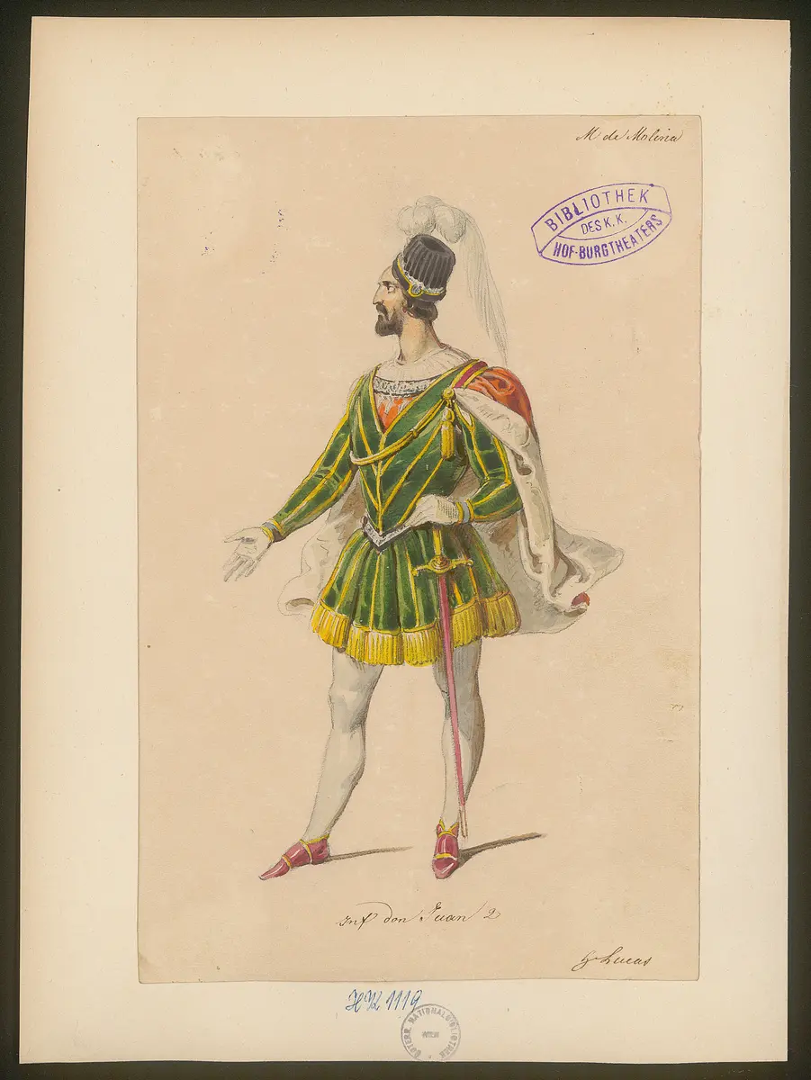 Donna Maria de Molina, Titel der Serie: Figurinen des k.k. Hof-Burgtheaters