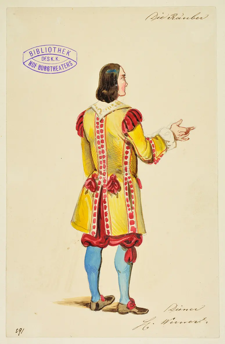 Die Räuber, Titel der Serie: Figurinen des k.k. Hof-Burgtheaters