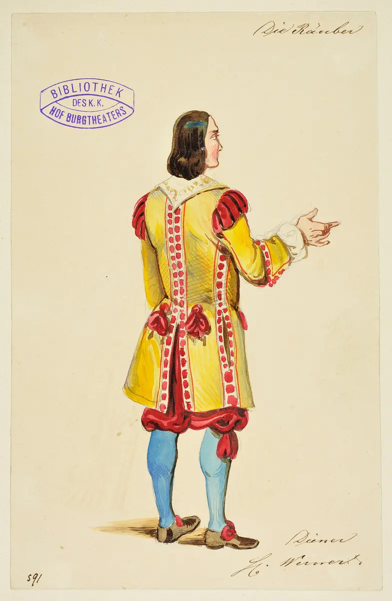 Die Räuber, Titel der Serie: Figurinen des k.k. Hof-Burgtheaters