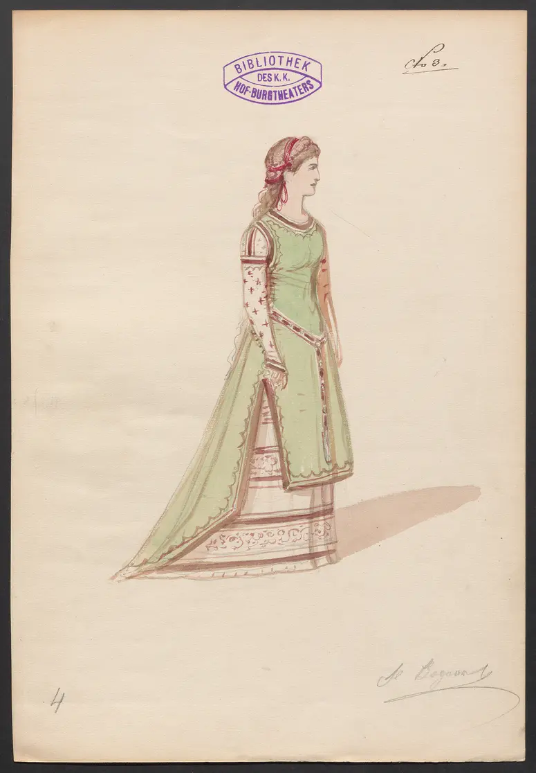 Lady Gloster, Titel der Serie: Figurinen des k.k. Hof-Burgtheaters