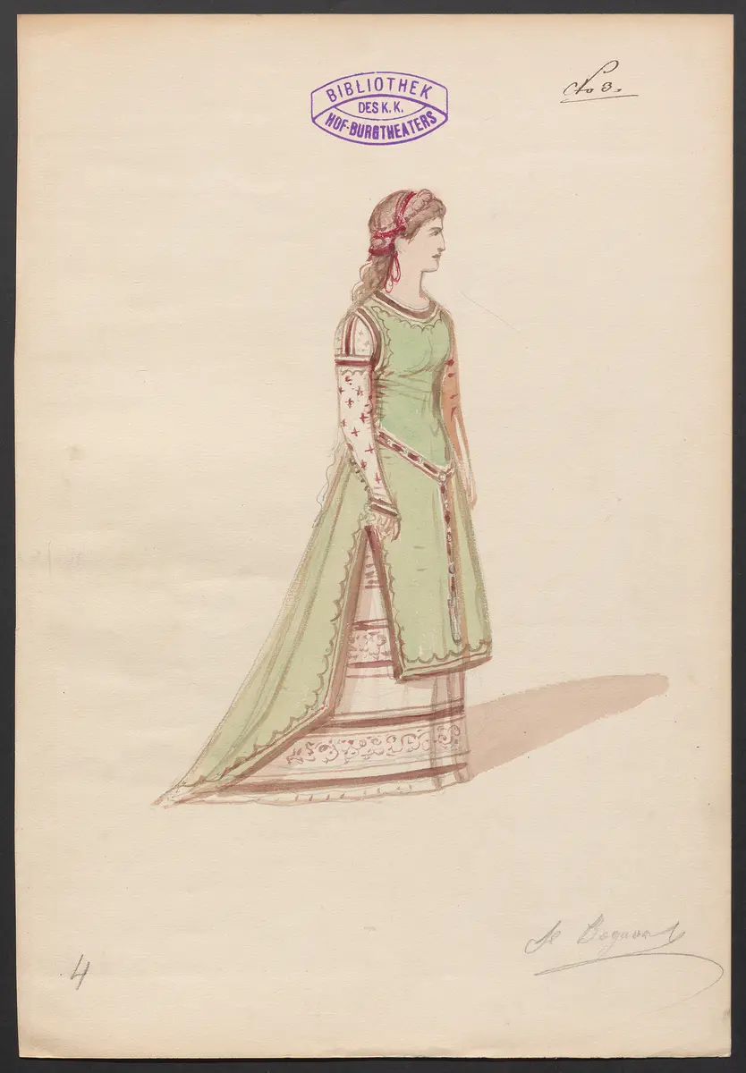 Lady Gloster, Titel der Serie: Figurinen des k.k. Hof-Burgtheaters
