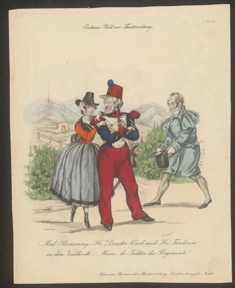 Marie, die Tochter des Regiments, Alternativtitel: Die Regimentstochter, Titel der Serie: Costume-Bild, Name der Zeitschrift: Wiener Theaterzeitung