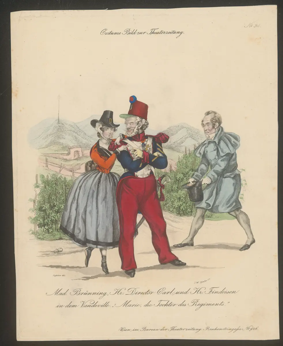 Marie, die Tochter des Regiments, Alternativtitel: Die Regimentstochter, Titel der Serie: Costume-Bild, Name der Zeitschrift: Wiener Theaterzeitung