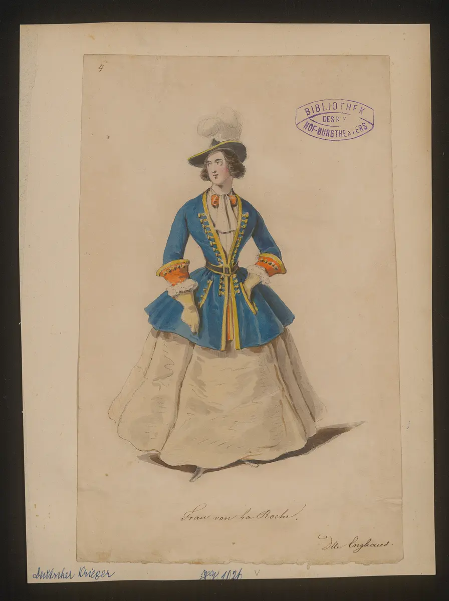 Ein deutscher Krieger, Titel der Serie: Figurinen des k.k. Hof-Burgtheaters