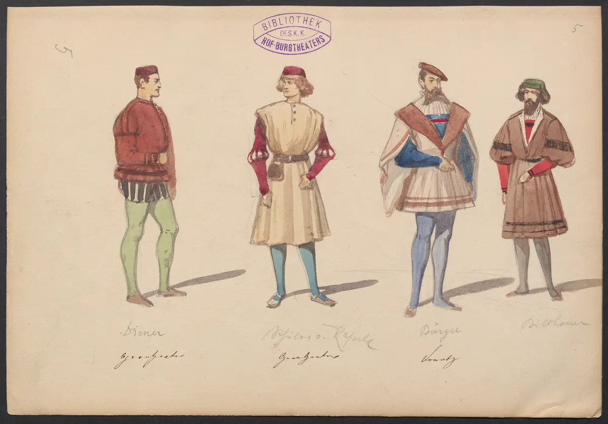 Michel Angelo, Titel der Serie: Figurinen des k.k. Hof-Burgtheaters