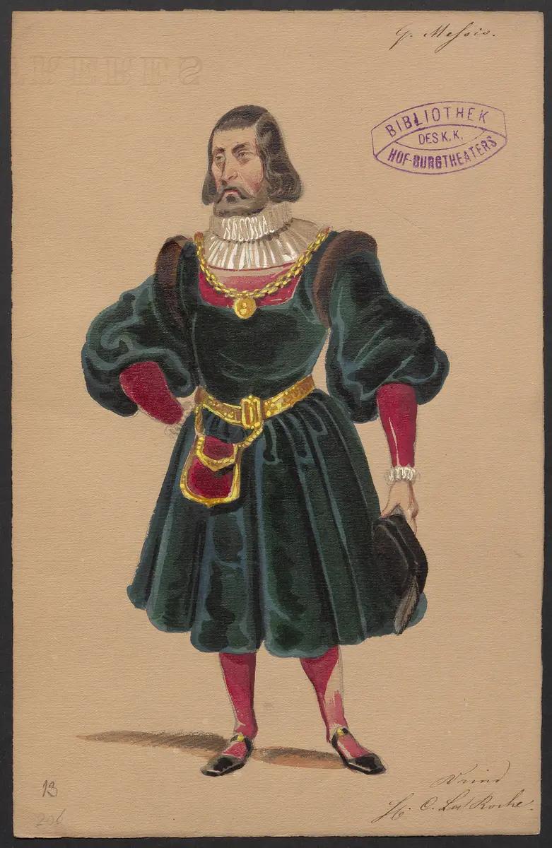 Quentin Messis, Titel der Serie: Figurinen des k.k. Hof-Burgtheaters