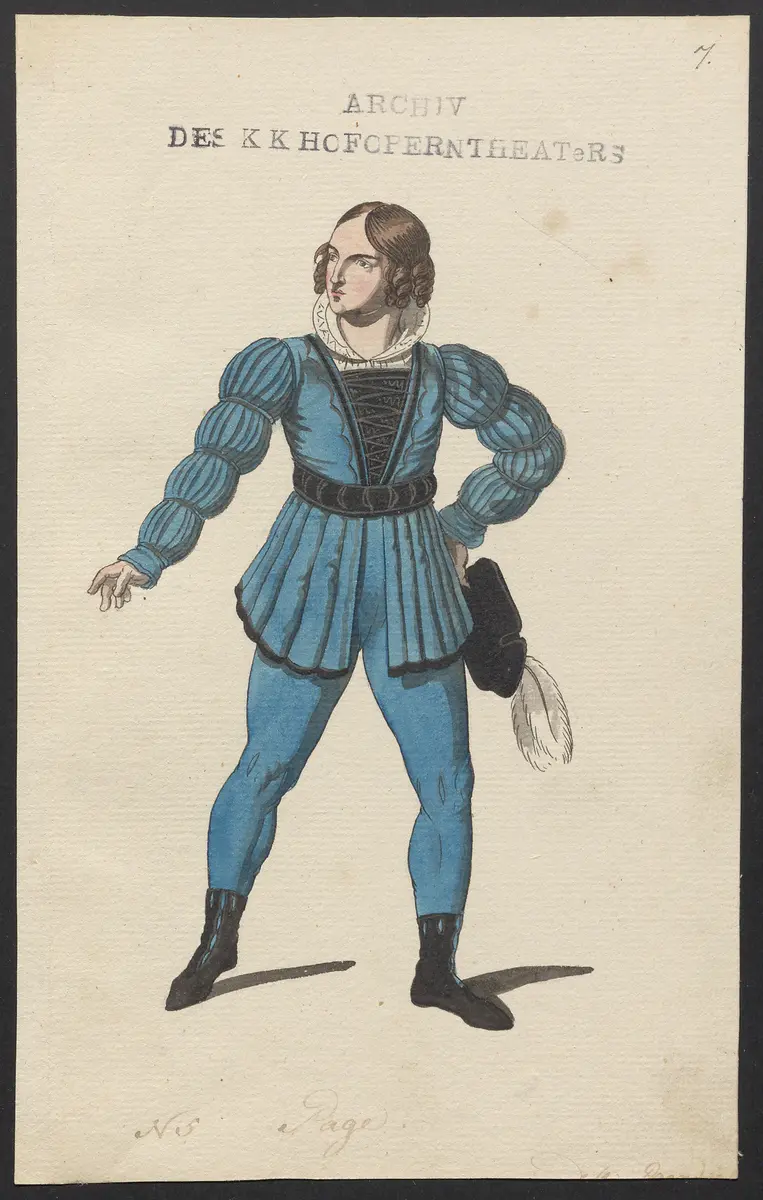 Johann von Paris, Originaltitel: Jean de Paris, Titel der Serie: Figurinen des k.k. Hofoperntheaters