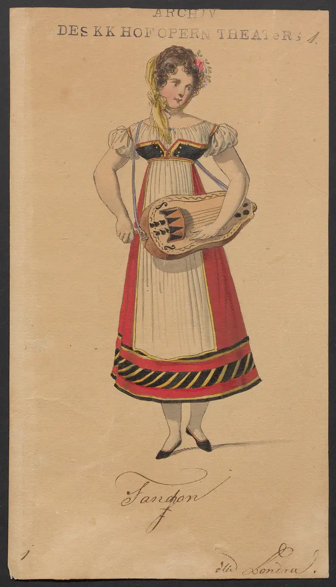 Fanchon, das Leyermädchen, Originaltitel: Fanchon la vielleuse, Titel der Serie: Figurinen des k.k. Hofoperntheaters
