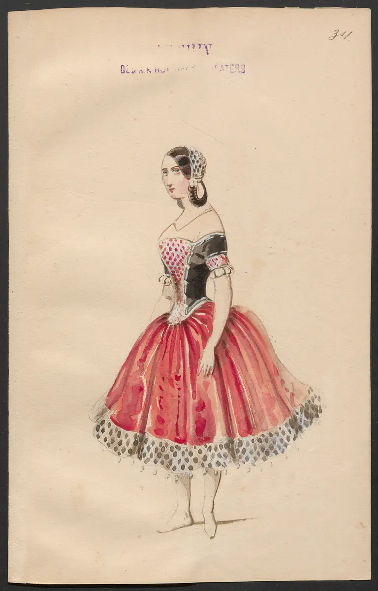 Paquita, Titel der Serie: Figurinen des k.k. Hofoperntheaters