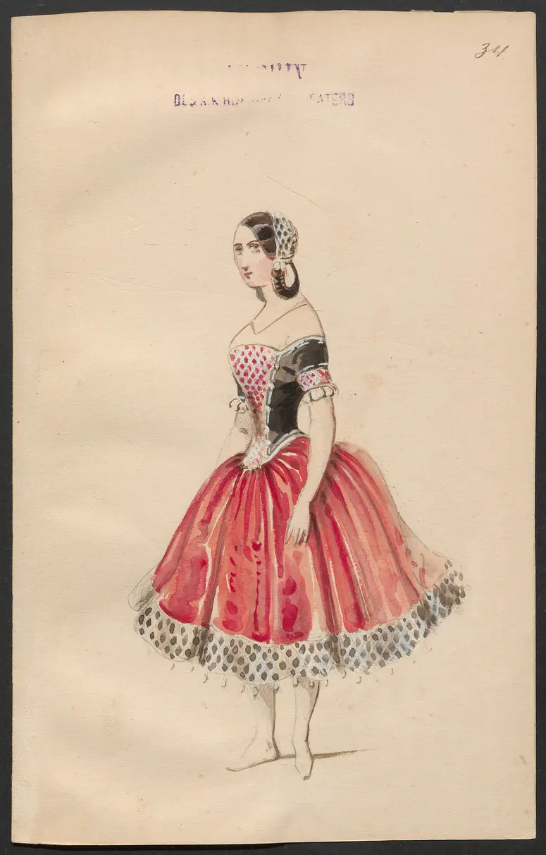Paquita, Titel der Serie: Figurinen des k.k. Hofoperntheaters