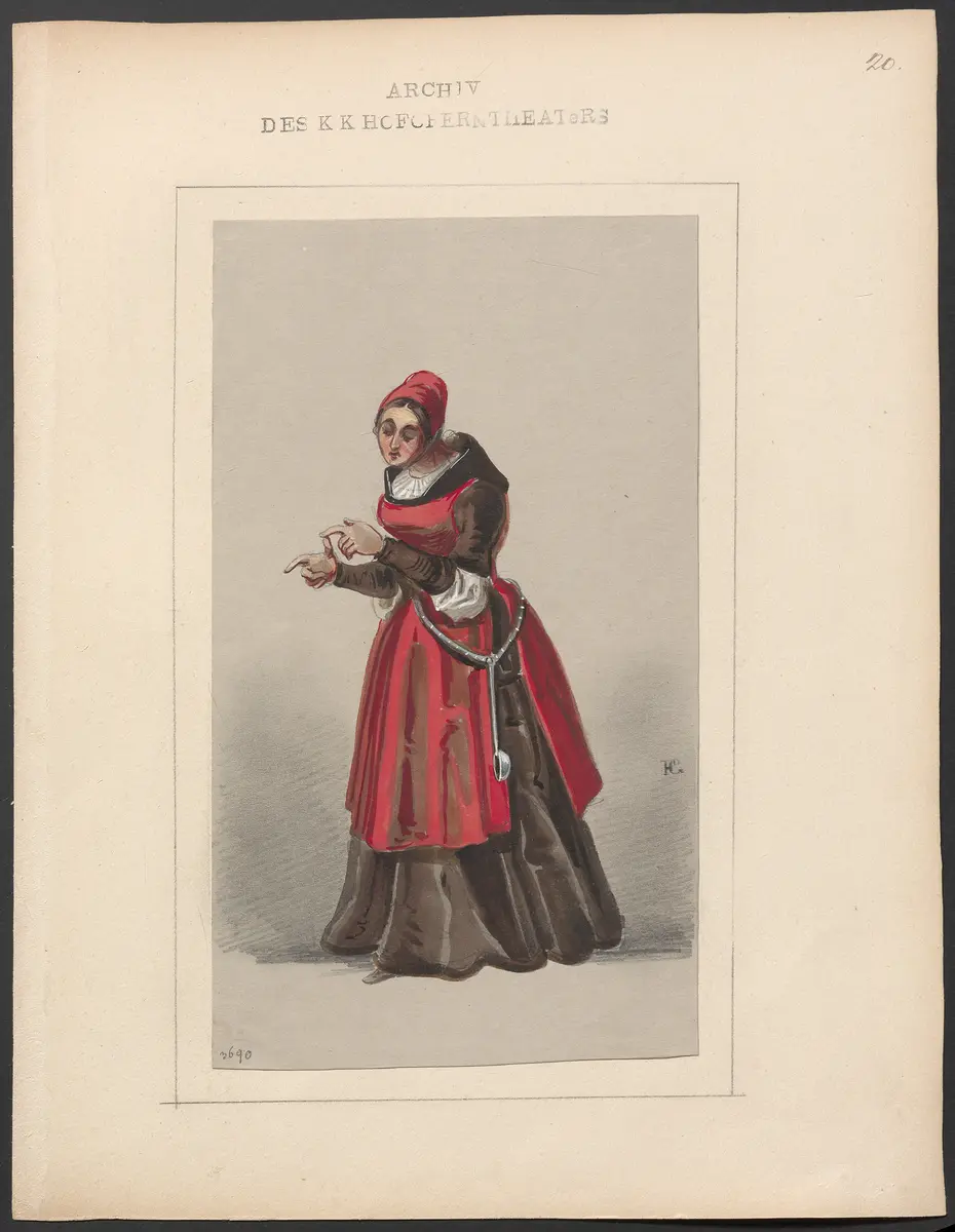 Königin Topas, Originaltitel: La reine Topaze, Titel der Serie: Figurinen des k.k. Hofoperntheaters