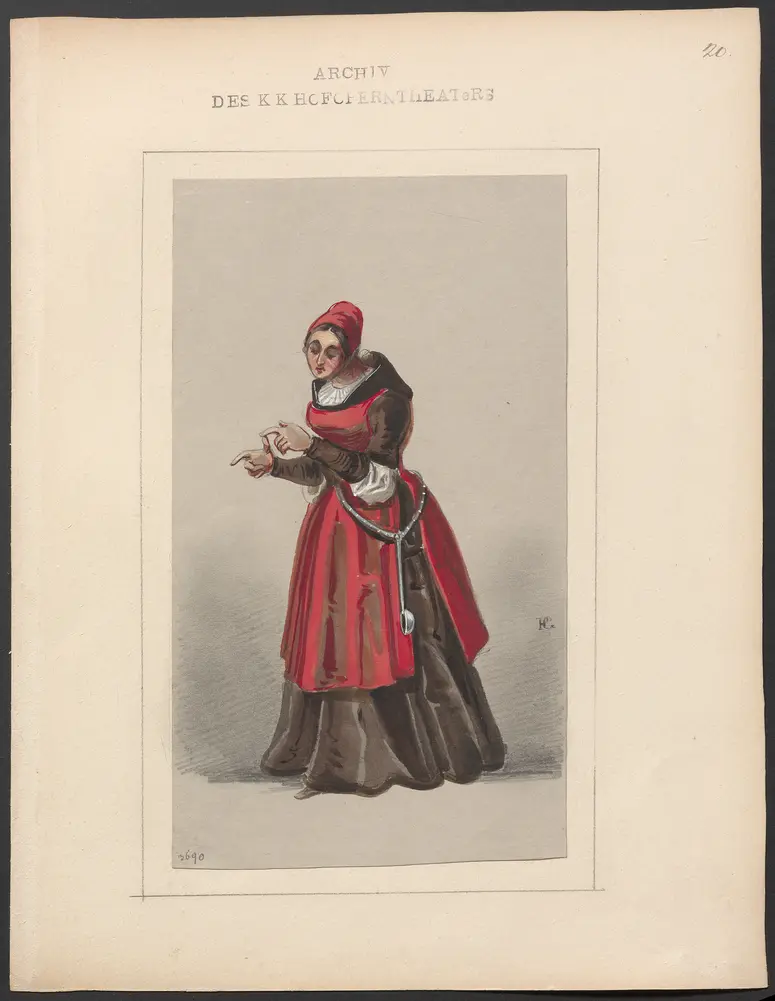 Königin Topas, Originaltitel: La reine Topaze, Titel der Serie: Figurinen des k.k. Hofoperntheaters