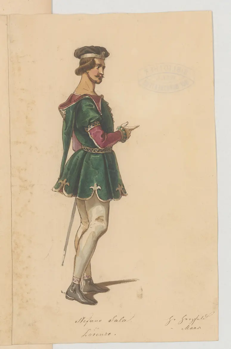 Imelda Lambertazzi, Titel der Serie: Figurinen des k.k. Hof-Burgtheaters